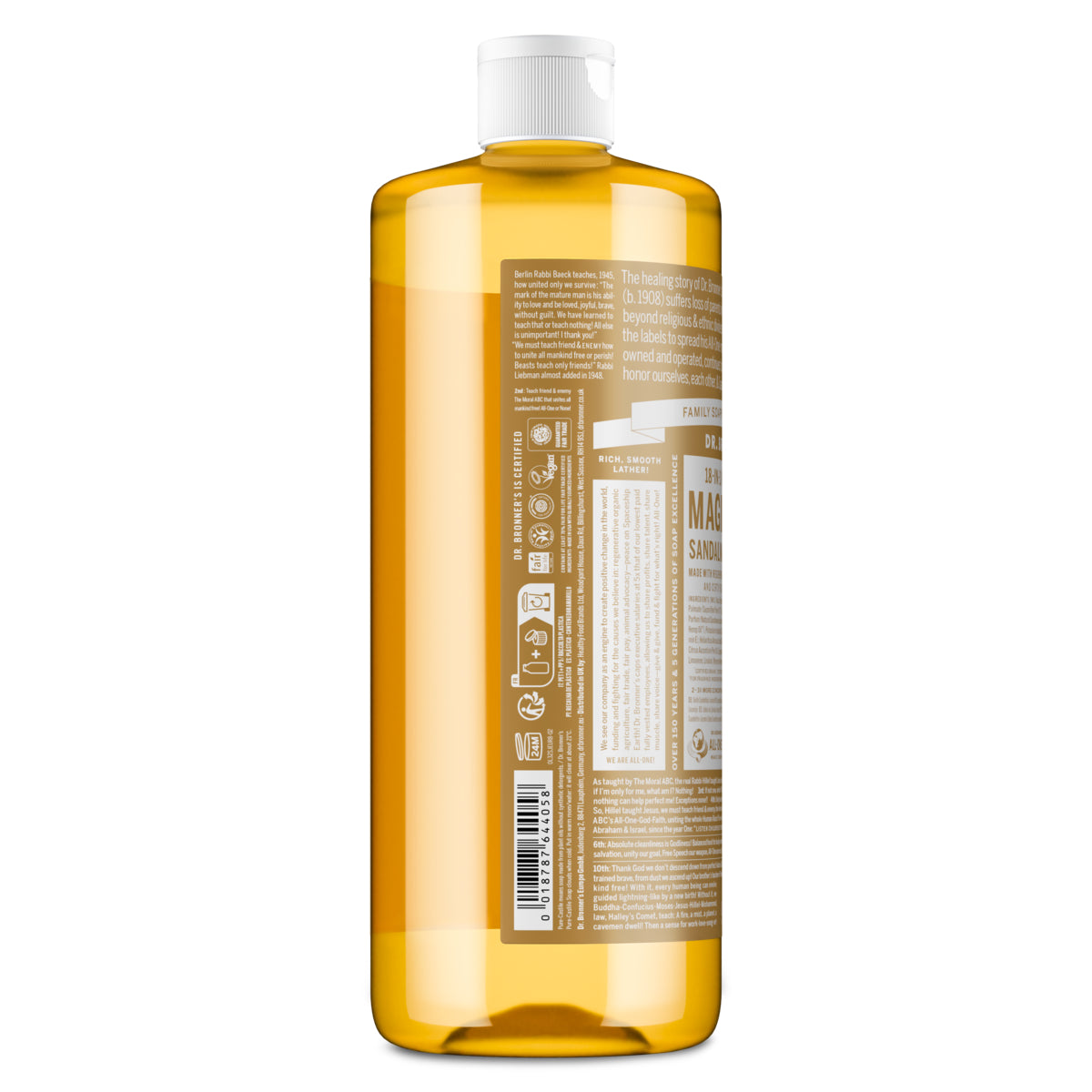 Sabonete Líquido Biológico Jasmim Sândalo 945 ml - vista lateral