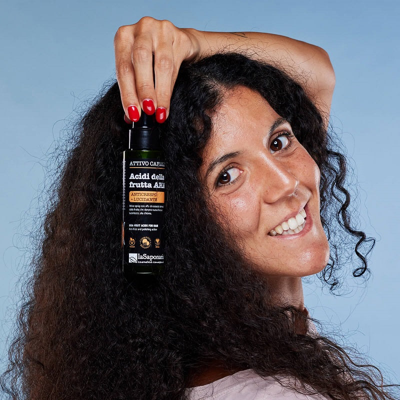 Ácidos de Fruta AHA - Ativo para Cabelo em Spray - Antifrizz & Brilho