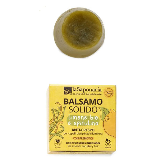 Suavizante sólido antifrizz - limón y espirulina