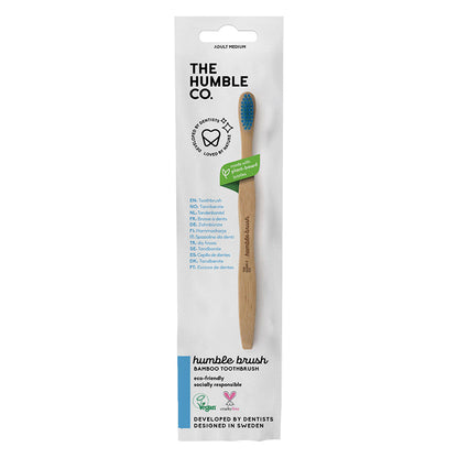 Escova de dentes bambu Adulto - Média (Cabo Plano) - The Humble Co.