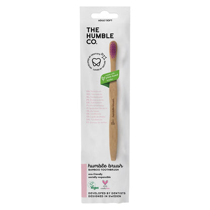 Escova de dentes de bambu Adulto - Suave (Cabo Plano)