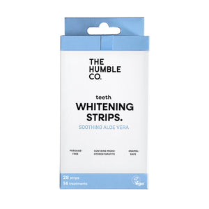 Tiras de branqueamento não abrasivas de aloe vera da The Humble Co. - Tratamento para 14 dias
