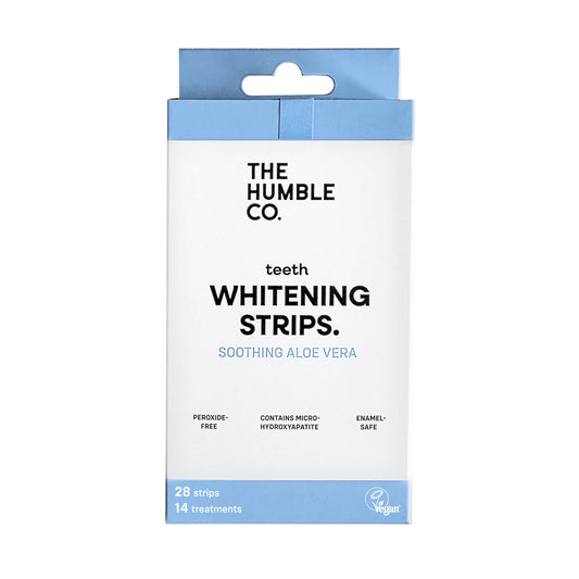 Tiras de branqueamento não abrasivas de aloe vera da The Humble Co. - Tratamento para 14 dias